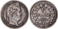France 1/4 Franc Coin, Louis-Philippe, Paris, Silver -