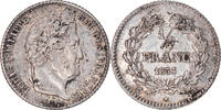 France 1/4 Franc Coin, Louis-Philippe, Paris, Silver -