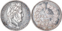 France 1/4 Franc Coin, Louis-Philippe, Paris, Silver -