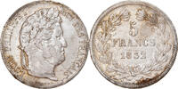 France 5 Francs Coin, Louis-Philippe, Strasbourg, Silver -