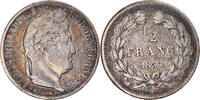 France 1/2 Franc Coin, Louis-Philippe, Nantes, Silver -
