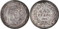 France 1/4 Franc Coin, Louis-Philippe, Bordeaux, Silver -
