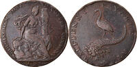 Great Britain Halfpenny Token Coin, Birmingham Mining & Copper Company -