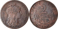 France 2 Centimes Coin, Dupuis, Paris, Bronze, KM:841 -