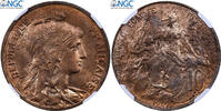 France 10 Centimes Daniel-Dupuis, Paris, Bronze, NGC -
