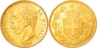 Italy 50 Lire Umberto I, Rome, Gold, KM:25 -