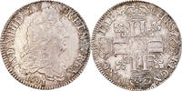 France 1/2 Ecu Coin, Louis XIV, 1/2 Écu aux 8 L, Paris -