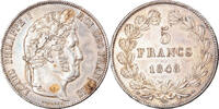 France 5 Francs Coin, Louis-Philippe, Paris, Silver -