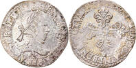 France Franc au Col Plat Coin, Henri III, Paris, Silver -