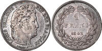 France Franc Coin, Louis-Philippe, Rouen, Silver, KM:748.2 -
