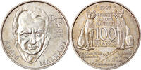 France 100 Francs Coin, André Malraux, Silver, KM:1188 -
