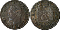 France Centime Coin, Napoleon III, Bordeaux, KM 775.5 -