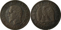 France Centime Coin, Napoleon III, Marseille, KM 775.6 -