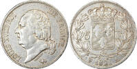 France 5 Francs Coin, Louis XVIII, Paris -