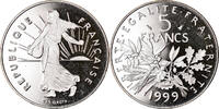 France 5 Francs Coin, Semeuse, Paris, Proof, Nickel Clad -