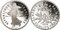 France 1/2 Franc Coin, Semeuse, Paris, Proof, Nickel -
