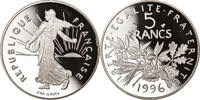 France 5 Francs Coin, Semeuse, Paris, Proof, Nickel Clad -