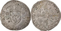 France Douzain aux croissants Coin, Henri II, Troyes, Billon -