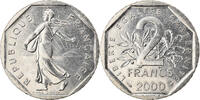 France 2 Francs Coin, Semeuse, Nickel, KM:942.1, Gadoury:547 -