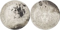 France 24 Sols, 1/5 ECU Coin, Louis XV, 1/5 Écu aux branches d'olivier -