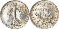 France 50 Centimes Coin, Semeuse, Paris, Silver, KM:854 -