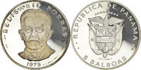Panama 5 Balboas Coin, U.S. Mint, Proof, Silver, KM:40.1a -