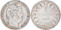 France 5 Francs Coin, Louis-Philippe, Paris, Silver -