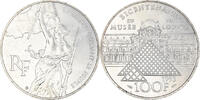 France 100 Francs Coin, Liberté guidant le peuple, Silver -