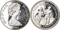Isle of Man Crown Coin, Elizabeth II, Olympic Games, Pobjoy Mint -