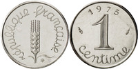France Centime Coin, Chrome-Steel, KM:P512, Gadoury:4.P1 -