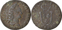 France 1/2 Sol d'Aix Coin, Louis XV, Aix-en-Provence, Copper -