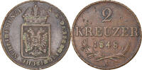 Austria 2 Kreuzer Coin, Franz Joseph I, Vienna, Copper -