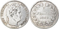France 5 Francs Coin, Louis-Philippe, Marseille, Silver -