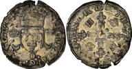 France Douzain aux croissants Coin, Henri II, Lyon, Billon -