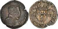 France Teston Coin, Henri II, La Rochelle, Silver -