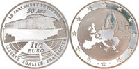 France 1-1/2 Euro Le Parlement Européen, Proof, Silver -