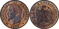 France 5 Centimes Napoleon III, Paris, Bronze, NGC, Gadoury:155 -