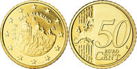 San Marino 50 Euro Cent Proof, Brass, KM:484 -