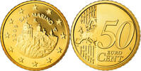 San Marino 50 Euro Cent Proof, Brass, KM:484 -
