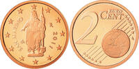 San Marino 2 Euro Cent Proof, Copper Plated Steel, KM:441 -