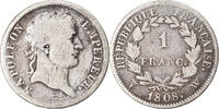 France Franc Coin, Napoléon I, Lille, Silver, KM:682.14 -
