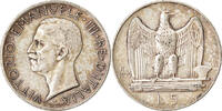Italy 5 Lire Coin, Vittorio Emanuele III, Rome, Silver -