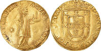 Portugal Sao Vicente Coin, Joao III, Lisbon, Gold, Friedberg:31 AU(50-53)