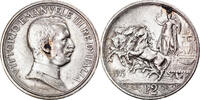 Italy 2 Lire Coin, Vittorio Emanuele III, Rome, Silver, KM:55 -