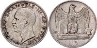 Italy 5 Lire Coin, Vittorio Emanuele III, Rome, Silver -