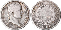 France Franc Coin, Napoléon I, Perpignan, Silver, KM:682.11 -