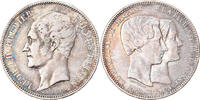 Belgium 5 Francs Coin, Leopold I, Silver, KM:2.1 -