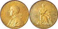 Vatican 20 Lire Coin, VATICAN CITY, Paul VI, Aluminum-Bronze, KM:80.1 -