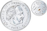 Monaco 5 Francs Coin, ESSAI, Silver, KM:E61, Gadoury:MC 153 -