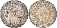 France 50 Centimes Coin, Cérès, Paris, Silver, KM:834.1 -